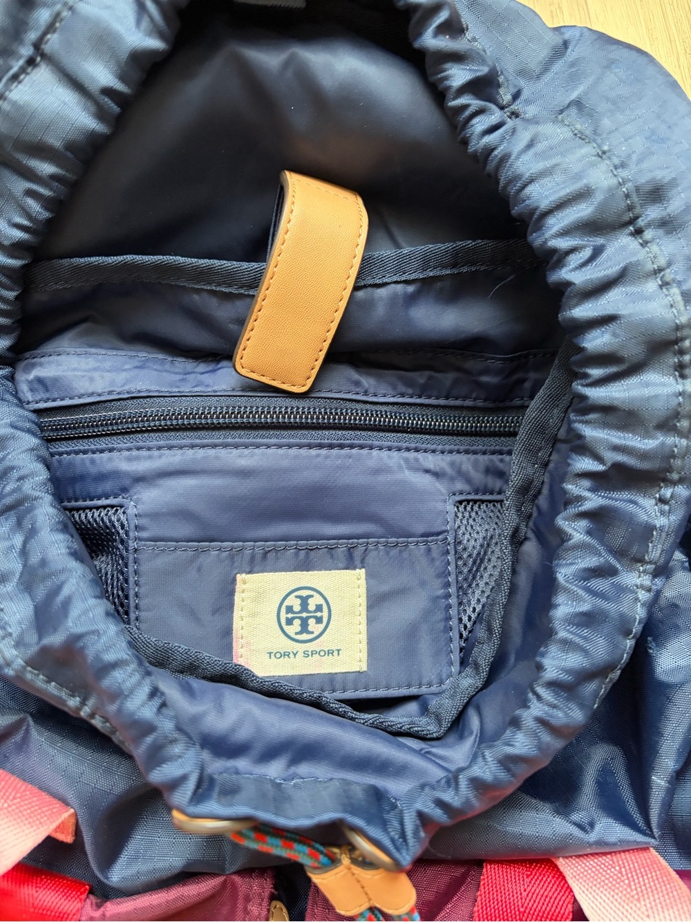 Tory Burch Multicolor Nylon Patchwork Backpack - Blue/Yellow/Burgundy - Picture 6 of 6